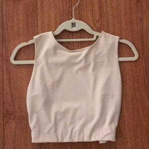 Alice and Olivia cream colored crop top